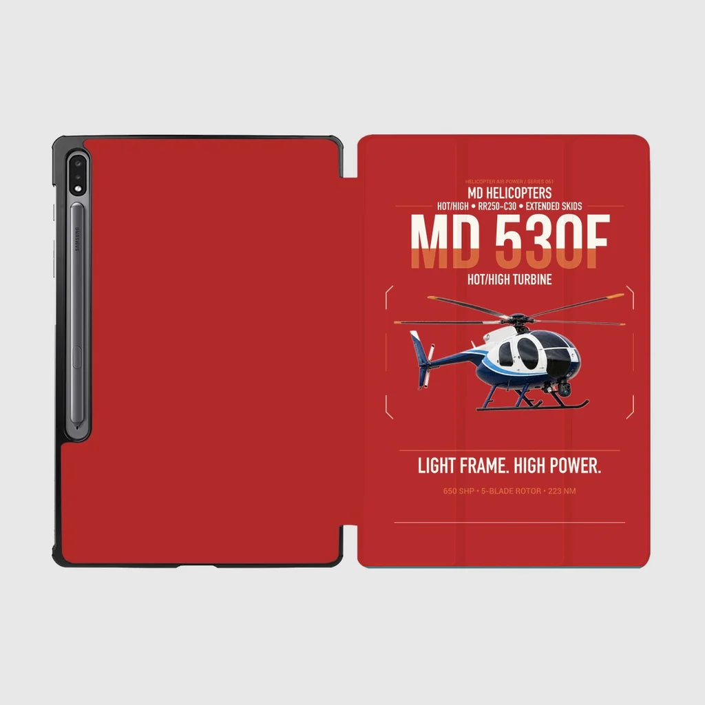 MD Helicopters MD 530F design on red samsung tablet tablet case