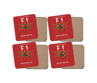 Thumbnail for Sopwith Camel F.1 design on red 4 pieces set coaster