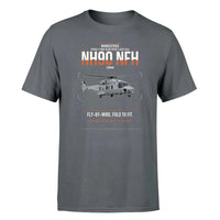 Thumbnail for NHIndustries NH90 NFH Caïman design on gray t-shirt, single-side print