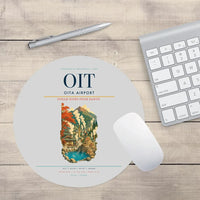 Thumbnail for Oita Airport (OIT) design on light gray round mouse pad