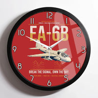 Thumbnail for EA-6B Prowler design on red framed wall clock