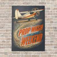 Thumbnail for Prop Wash Starts The Weekend vertical canvas print - no frame - gray background