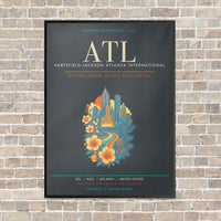 Thumbnail for Hartsfield-Jackson Atlanta International Airport ATL - Canvas Framed - Gray