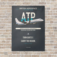 Thumbnail for British Aerospace ATP vertical canvas print - no frame - gray background