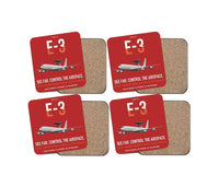 Thumbnail for E-3 Sentry AWACS design on red 4 pieces set coaster