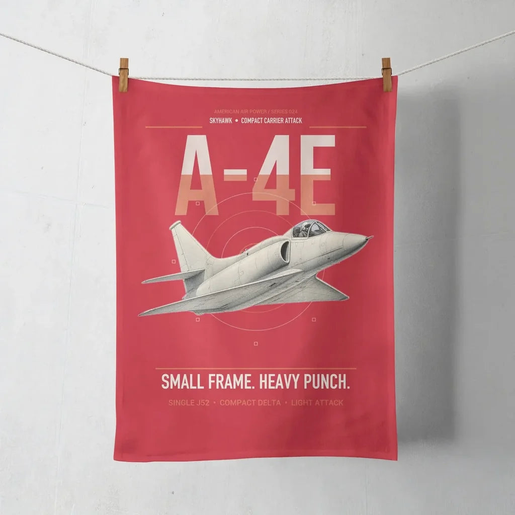 A-4E Skyhawk design on red towel