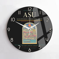 Thumbnail for Silvio Pettirossi International Airport ASU Wall-Clock No-Frame - Black
