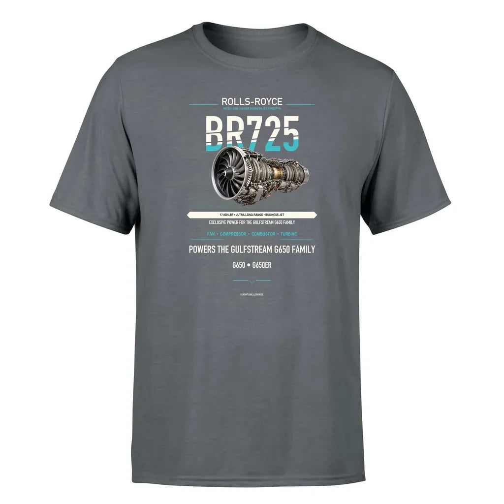 BR725 design on gray single side