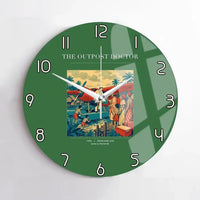 Thumbnail for VINTAGE G4197 - The Outpost Doctor - Designed Wall Clocks design on green no-frame