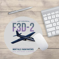 Thumbnail for F3D-2 Skyknight design on light gray round mouse pad
