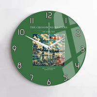 Thumbnail for VINTAGE G4109 - The Crosswind Masters - Designed Wall Clocks design on green no-frame