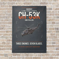 Thumbnail for Sikorsky CH-53K King Stallion vertical canvas print - no frame - gray background
