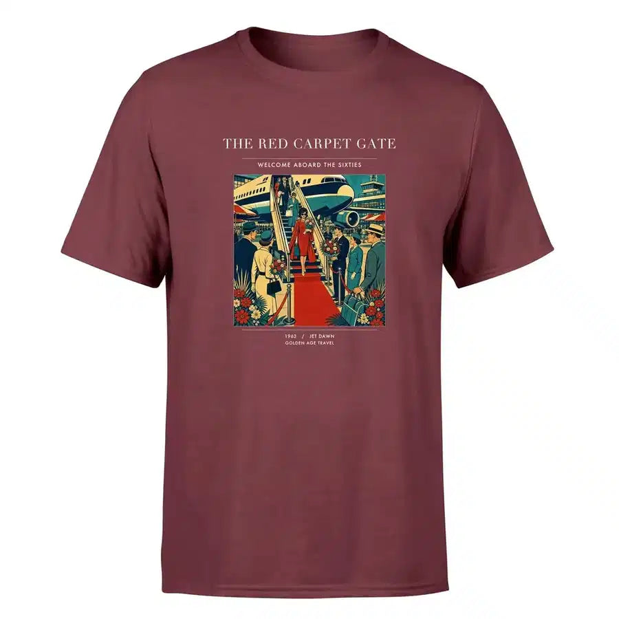 VINTAGE G4124 - The Red Carpet Gate - Premium T-Shirt design on darkred premium t shirt