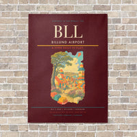 Thumbnail for Billund Airport BLL - Canvas No Frame - Dark Red