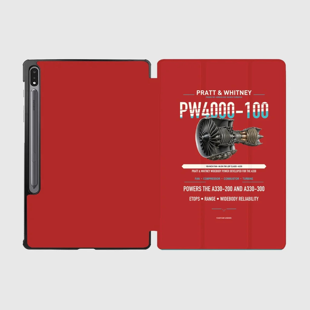 PW4000-100 design on red samsung tablet tablet case