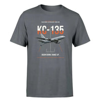 Thumbnail for KC-135 STRATOTANKER design on gray double-side t-shirt, single-side print