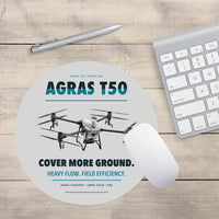Thumbnail for DJI Agras T50 design on light gray round mouse pad