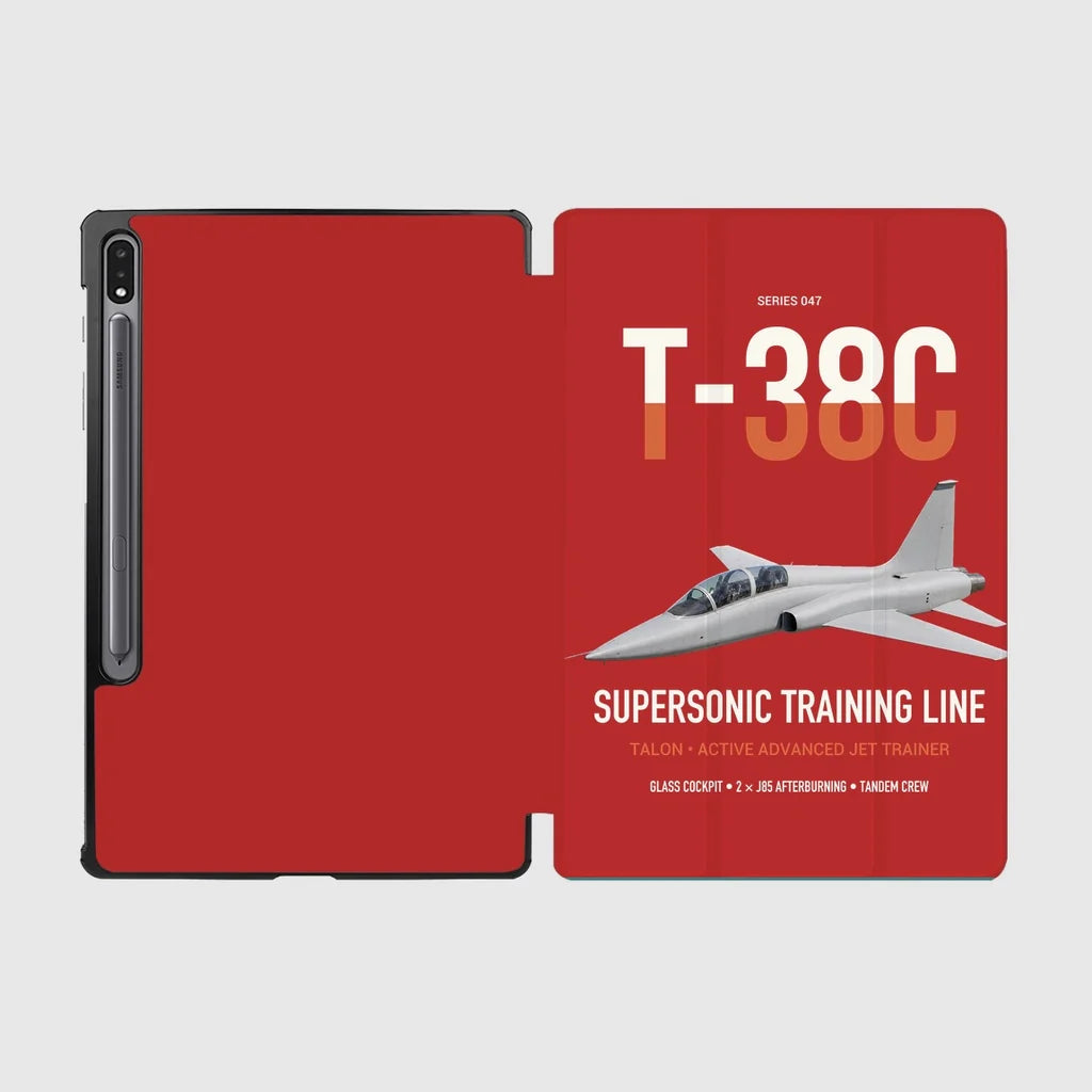 T-38C Talon design on red samsung tablet tablet case