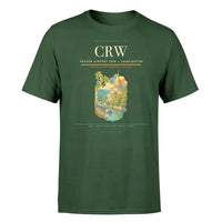 Thumbnail for Yeager Airport (CRW) T-Shirt single-side front print in Dark Green | yeager-airport-crw-double-side-t-shirt