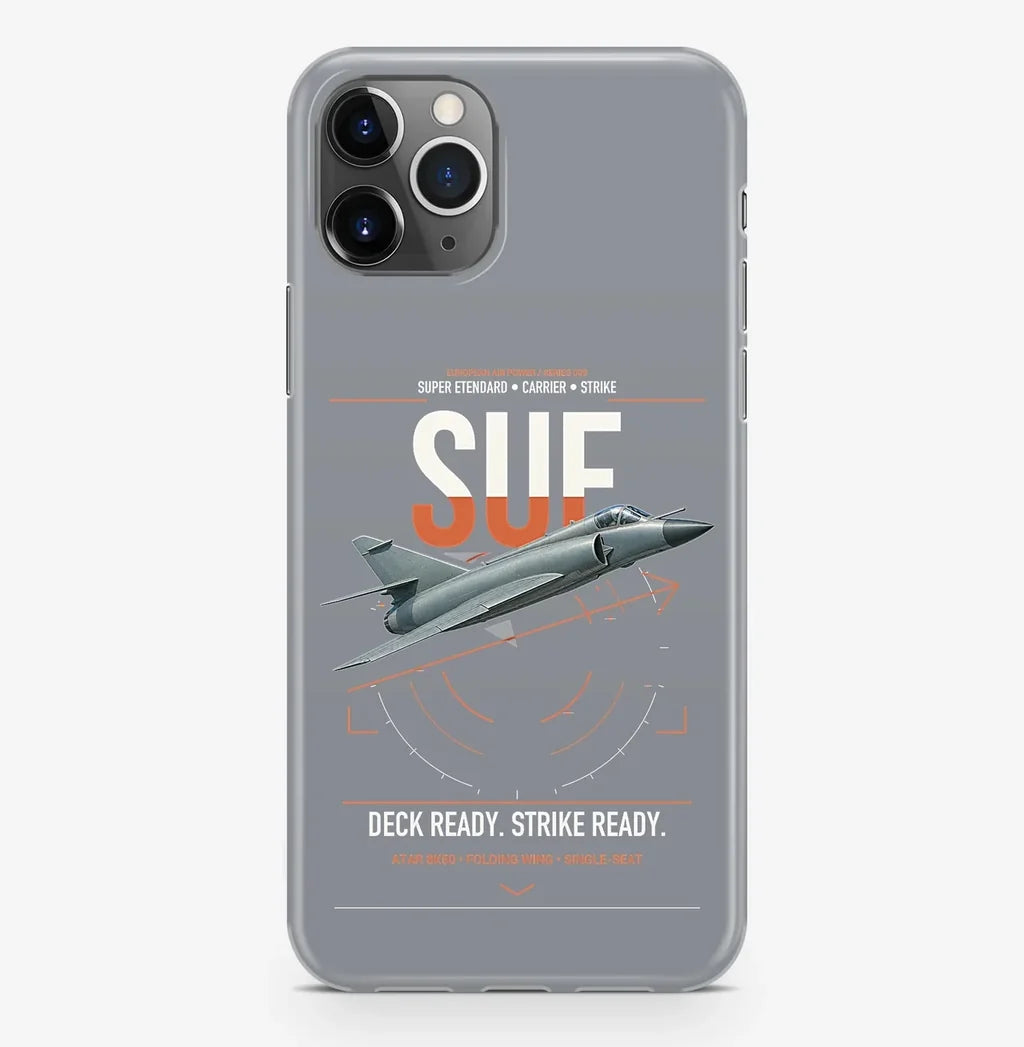 Dassault Super Étendard design on gray magsafe iphone case, for iPhone Pro Max