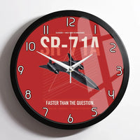 Thumbnail for SR-71A Blackbird design on red framed wall clock