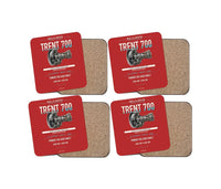 Thumbnail for TRENT 700 design on red 4 pieces set coaster