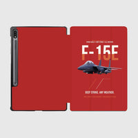 Thumbnail for F-15E Strike Eagle Deep Strike Any Weather design on red samsung tablet tablet case