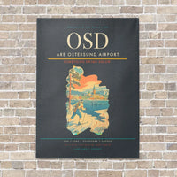 Thumbnail for Are Ostersund Airport OSD vertical canvas print - no frame - gray background
