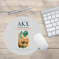 Thumbnail for Aktobe Airport (AKX) design on light gray round mouse pad