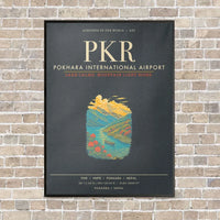 Thumbnail for Pokhara International Airport PKR - Canvas Framed - Gray