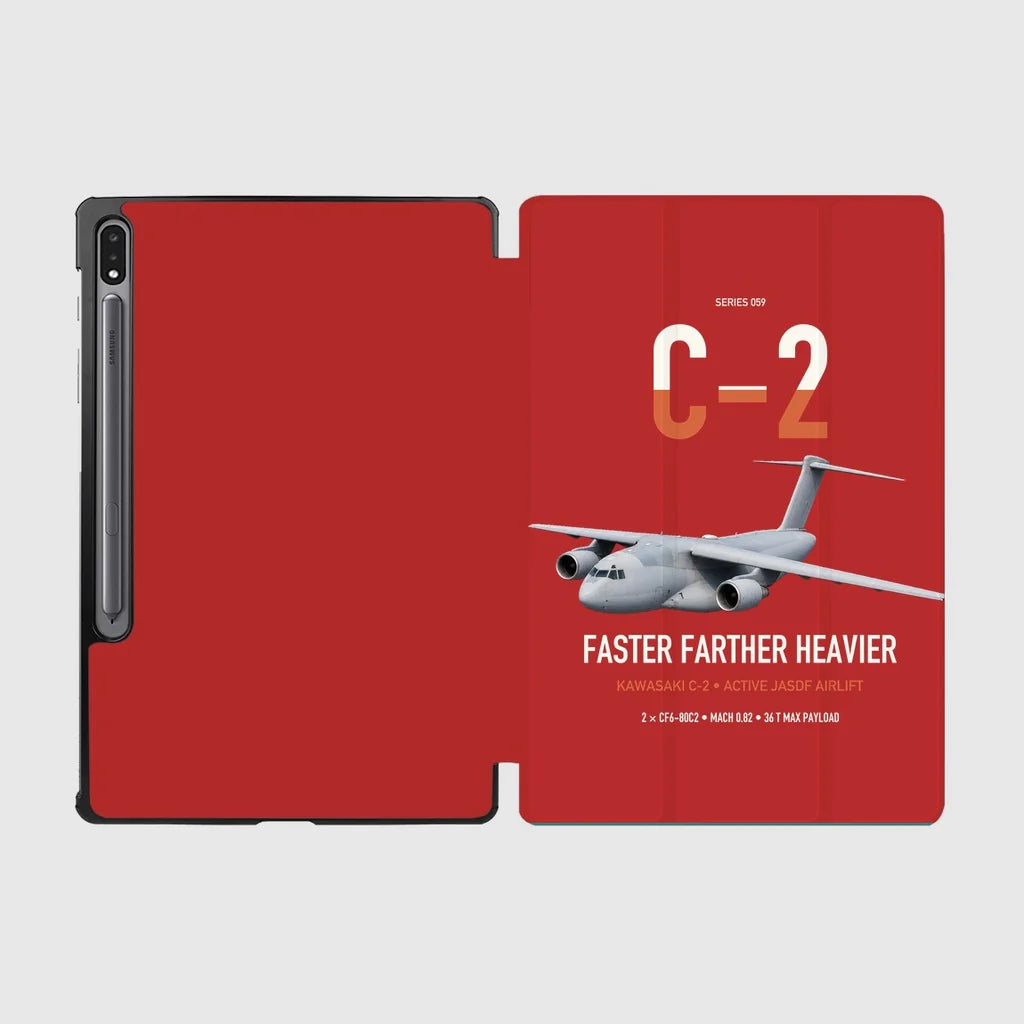 Kawasaki C-2 design on red samsung tablet tablet case