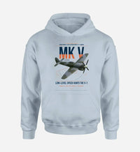 Thumbnail for Hawker Tempest Mk V design on light blue double-side hoodie, single-side print