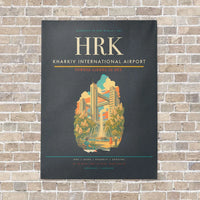 Thumbnail for Kharkiv International Airport HRK vertical canvas print - no frame - gray background