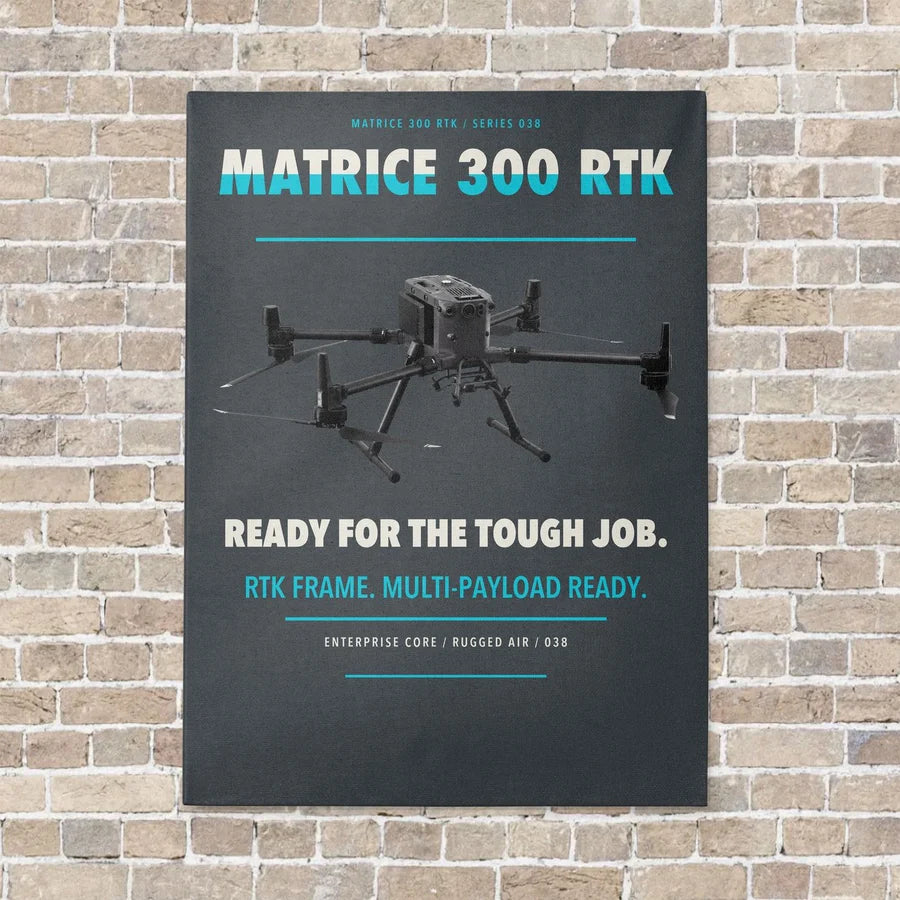 DJI Matrice 300 RTK vertical canvas print - no frame - gray background