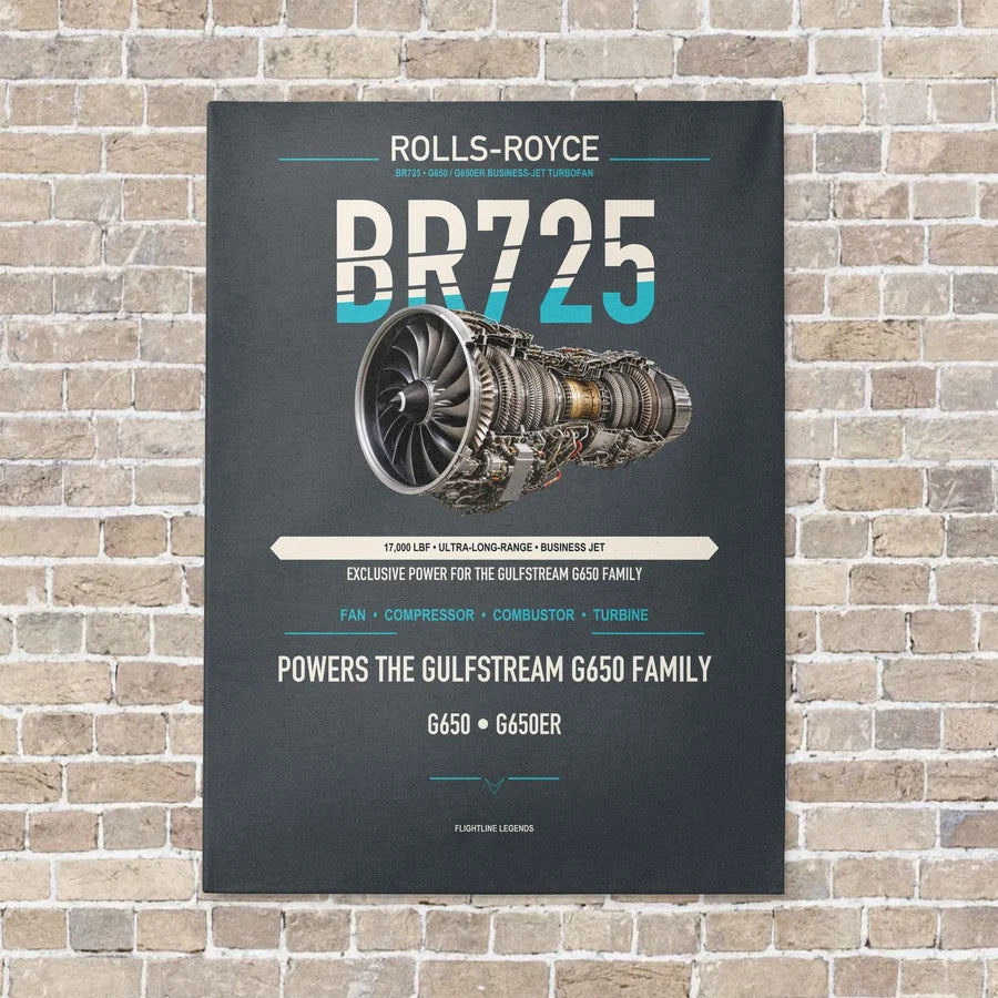 BR725 vertical canvas print - no frame - gray background