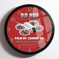Thumbnail for DJI Neo design on red framed wall clock