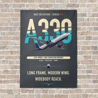Thumbnail for Airbus A330-900neo vertical canvas print - no frame - gray background