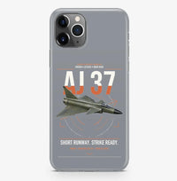 Thumbnail for Saab AJ 37 Viggen design on gray magsafe iphone case, for iPhone Pro Max