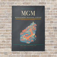 Thumbnail for Montgomery Regional Airport MGM vertical canvas print - no frame - gray background