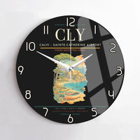 Thumbnail for Calvi - Sainte-Catherine Airport CLY Wall-Clock No-Frame - Black
