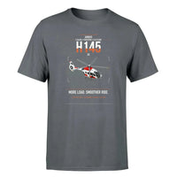 Thumbnail for Airbus H145 D3 design on gray t-shirt, single-side print