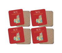 Thumbnail for Antonio Maceo Airport (SCU) design on red 4 pieces set coaster