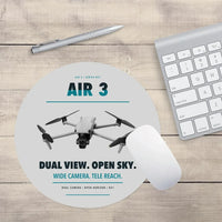 Thumbnail for DJI Air 3 design on light gray round mouse pad