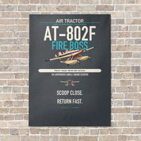 Thumbnail for Air Tractor AT-802F Fire Boss vertical canvas print - no frame - gray background