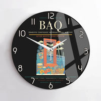 Thumbnail for Ernesto Cortissoz International Airport BAQ Wall-Clock No-Frame - Black