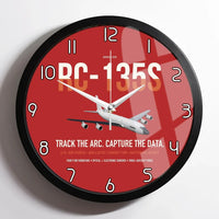 Thumbnail for RC-135S Cobra Ball design on red framed wall clock
