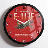 Thumbnail for F-111F Aardvark design on red framed wall clock