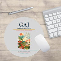 Thumbnail for Yamagata Airport (GAJ) design on light gray round mouse pad