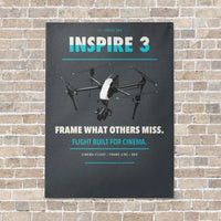 Thumbnail for DJI Inspire 3 vertical canvas print - no frame - gray background