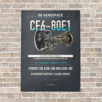 Thumbnail for CF6-80E1 vertical canvas print - no frame - gray background